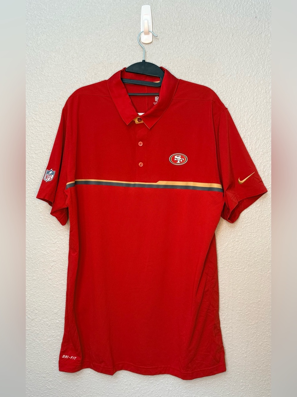 Nike | San Francisco 49ers Early Season Performance Polo | Scarlet Red | Large